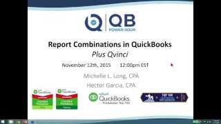 QB Power Hour Consolidating amp Combining Reports in QuickBooks  Qvinci [upl. by Hartzke]