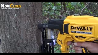 DEWALT DCFS950P2 AGRAFEUSE CLOTURE SUR BATTERIE Test et essai [upl. by Anuaf]