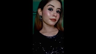 Nabami night glam makeup look Party makeup look shorts makeup glam grwm [upl. by Notserk972]