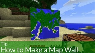 Tip How to Make a Map Wall in Minecraft [upl. by Anaeco]