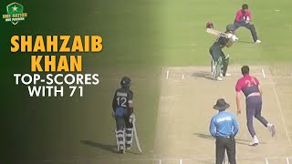 Shahzaib Khan topscores with 71  Pakistan U19 vs UAE U19  50Over TriSeries 2024 [upl. by End270]