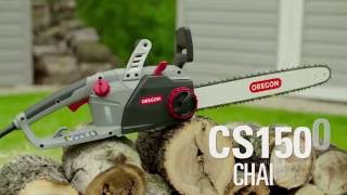 OREGON CS1500 SelfSharpening Electric Chainsaw EN [upl. by Aicnarf]