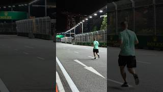 F1 Singapore Street Circuit Sneak Peak at Night f1 f1singapore [upl. by Christensen]