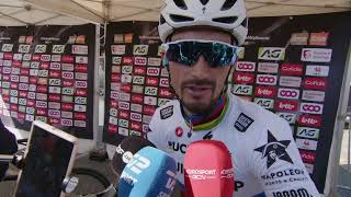 Julian Alaphilippe  Interview au départ  La Flèche Wallonne 2022 [upl. by Annaear]