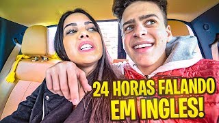 TROLLEI MINHA NAMORADA FALANDO INGLÊS POR 24 HORAS  ‹ JonVlogs › [upl. by Whitten]