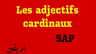 Les adjectifs cardinaux 5AP خامسة ابتدائي [upl. by Anuala29]