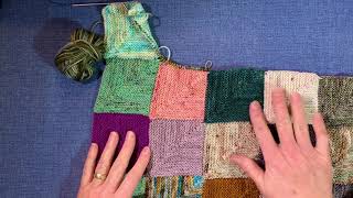 Part 2 Flexiflips knitting a Cozy Memory blanket by Daylite knits [upl. by Itnavart]