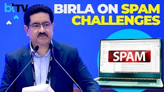 Kumar Mangalam Birla Addresses Spam Challenges Highlights Telecom Potential [upl. by Htyderem44]