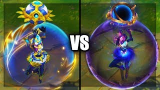 Victorious Orianna vs Dark Star Orianna Skins Comparison League of Legends [upl. by Elatnahs848]