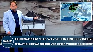 HOCHWASSER Rekordregen quotDas war schon eine besondere Situation Schon vor einer Woche gesehenquot [upl. by Errecart]