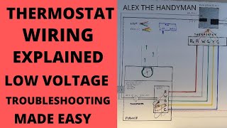 THERMOSTAT WIRING EXPLAINED LOW VOLTAGE TROUBLESHOOTING MADE EASY [upl. by Durr]