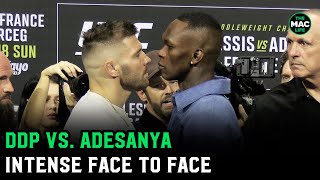 Dricus Du Plessis vs Israel Adesanya INTENSE Face to Face [upl. by Eixel]