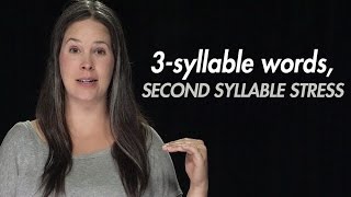 English Stress 3syllable Words [upl. by Lichter]