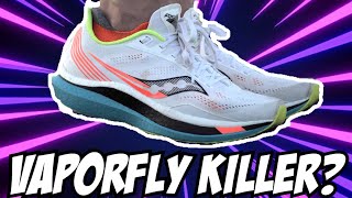 THIS SHOE IS BETTER THAN THE NIKE VAPORFLY  SAUCONY ENDORPHIN PRO [upl. by Adnohser]