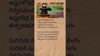 lingashtakam song lyrics  lordshiva lingashtakam devotional telugulyrics trending shorts [upl. by Sacttler]