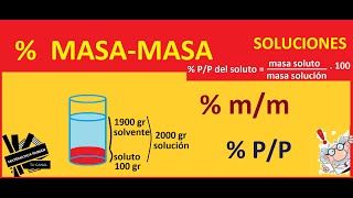 PORCENTAJE mm  QUÍMICA paso a paso  PP SOLUCIONES EJERCICIOS FÓRMULA CONCENTRACIÓN PORCENTUAL [upl. by Namruht168]