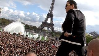 PSY GANGNAM STYLE Paris live flashmob at Trocadero with Cauet NRJ 파리 강남스타일 5112012 [upl. by Schuyler75]