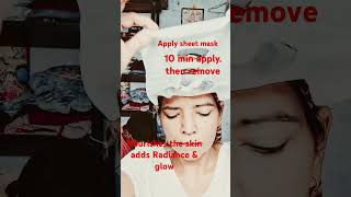 How to apply sheet mask  sheet mask kaise lgay [upl. by Martreb]