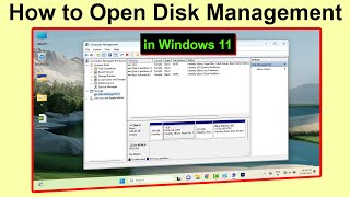 How to Open Disk Management in Windows 11 Laptop or PC [upl. by Ahseret]