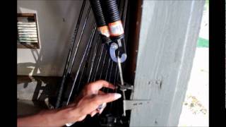 How to change the side spring on the garage door [upl. by Budwig]