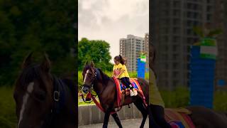 Dhruvi Horse 🐎 Riding  horse horses ghoda horseriding horselover ytvideo shortsfeed dhruhi [upl. by Anomer420]