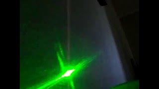 The Double slit with a green laser and aluminium foil basic [upl. by Kiker282]