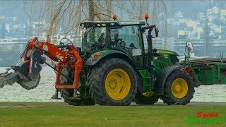 Wurzelstock fräsen in der Stadt Luzern mit John Deere 6125 R amp SF 900 Lohnunternehmen TSchaller [upl. by Anna-Diane]