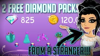 MSP STRANGER BUYS ME 2 DIAMOND PACKS 💖😻Ft QweenWolf [upl. by Anez262]