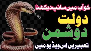 khwab Mein Saanp Dekhna  Snake Dream Meaning  khwab Mein saanp Dekhne ka Matlb [upl. by Reidid]