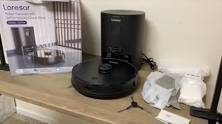 Laresar L6 Pro Robot Vacuum amp Mop w Self Empty Bin  Unboxing amp First Test on Carpet and Hard Floor [upl. by Hsotnas]