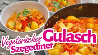 Szegediner Gulasch  Vegetarisch ganz ohne Fleisch [upl. by Ahsyt]