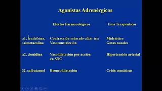 Adrenergicos parte 2  Farmacologia Catedra 3  FMed UBA [upl. by Sema743]