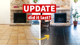 Painted Tile Floor UPDATE Was It Worth It Did It Last [upl. by Malamut]