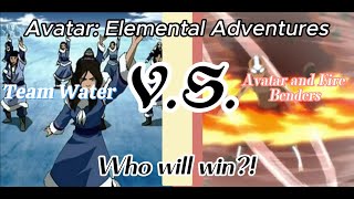 Avatar Elemental Adventure WaterLiquid vs OwnerAvatar and Fire benders  ROBLOX [upl. by Stephani]