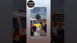 Accident near manvi school 🎒 bus 🚌 govt bus collision 😔😔raichur [upl. by Muslim]