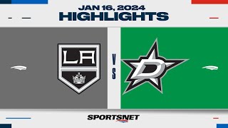 NHL Highlights  Kings vs Stars  January 16 2024 [upl. by Carolina799]