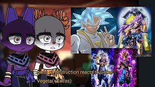 gods of destruction react to GokuVegetaExtras [upl. by Alrep]