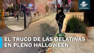 Niño “montagelatinas” se quiere pasar de vivo en pleno Halloween [upl. by Maclay]