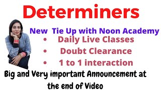 Determiners  Noon Academy  Bhavya Mam Noon Academy [upl. by Atiken]