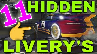 11 HIDDEN LIVERYS IN GTA 5 ONLINE  EASY MERGE TO GET THEM ALL [upl. by Jaret]