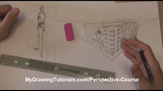 Perspective Art Lesson  How To Draw People In Perspective  Stick Figure Drawing In Perspective [upl. by Ayotl]