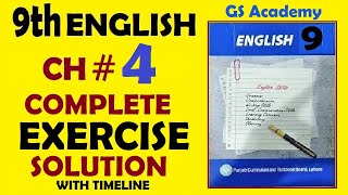 Exercise complete solution chapter 4 Hazrat AsmaRA class 9 english gs academy 9th english [upl. by Heida]