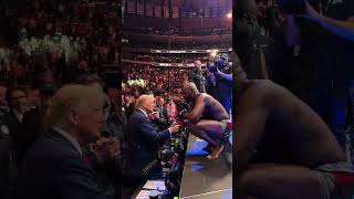 US Presidentelect Donald Trump in attendance at UFC 309 at Madison Square Garden 2 [upl. by Orlan582]