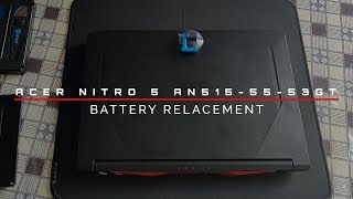 Acer Nitro 5 AN5155553GT  Replacing the battery and storage info [upl. by Callery]