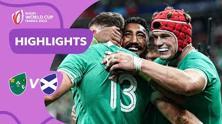 Ireland power past Scotland to quarters  Ireland v Scotland  Rugby World Cup 2023 Highlights [upl. by Aihsemek]