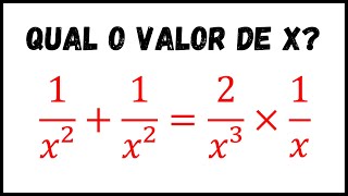 📚 Aprenda como resolver uma EQUAÇÃO COM FRAÇÃO E O X NO DENOMINADOR  MATEMÁTICA BÁSICA [upl. by Anelhtak827]