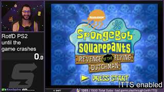 PS2 Playing quotSpongeBob Revenge of the Flying Dutchmanquot until the game crashes World Record [upl. by Eelyk]