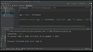 Utregning av alder Python [upl. by Minnie219]