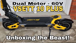 VSETT 10 Electric Scooter Unboxing 60v Dual Motor Beast [upl. by Gerardo]