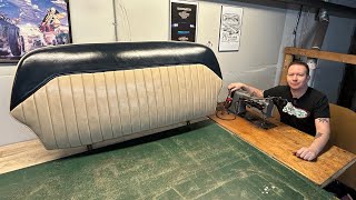 How To  Sewing a Tuck and Roll Seat Cover for my 47 Ford [upl. by Yelyac514]